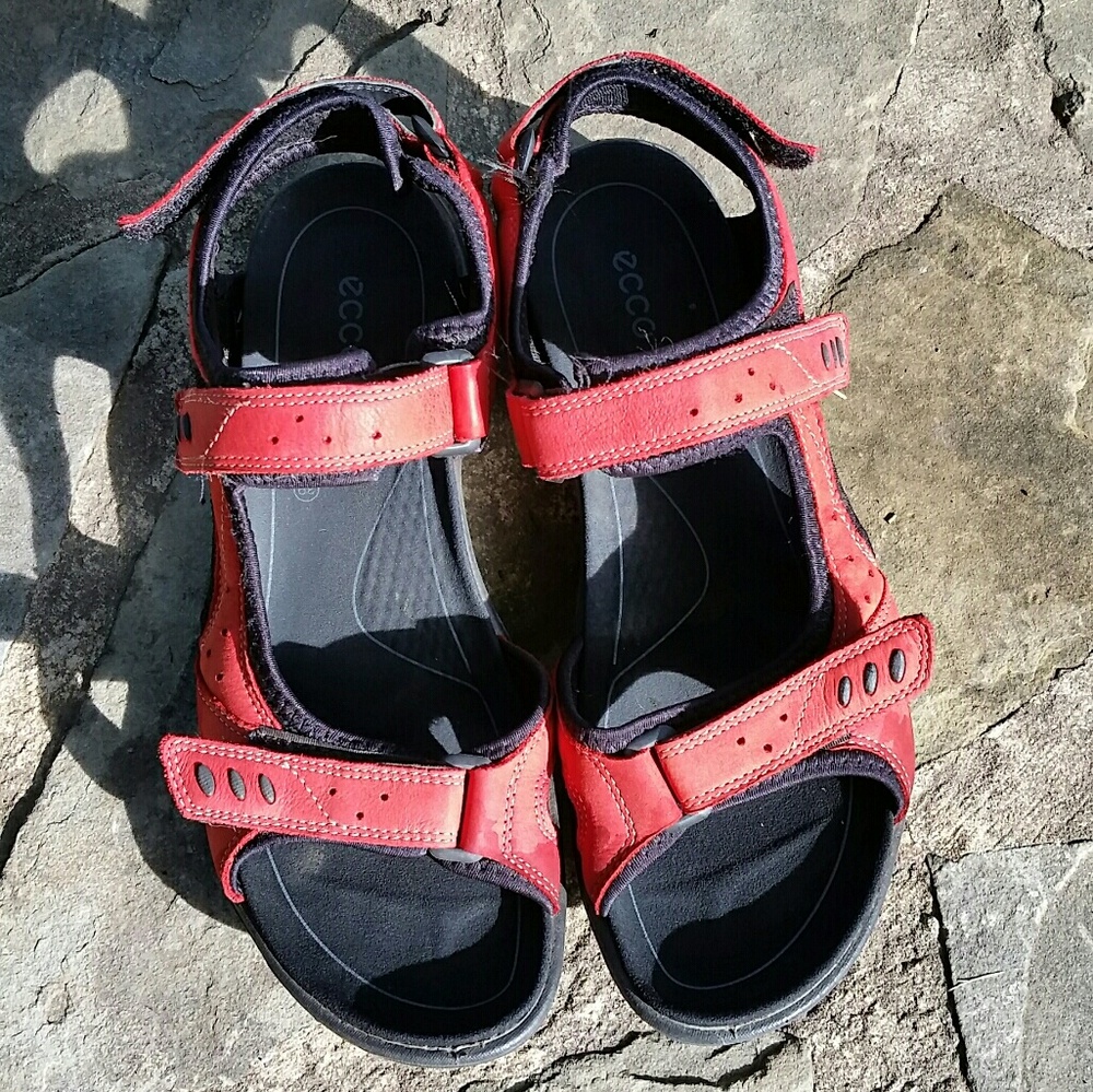 Red Ecco Sport Sandals