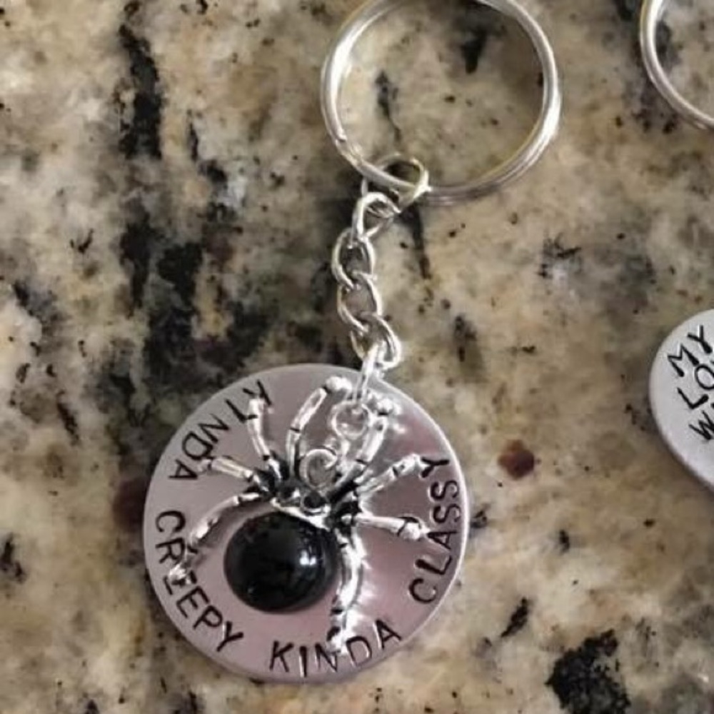 Kinda creepy, kinda classy spider keychain