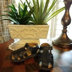 Toddler Boy Leather Navy Sandal