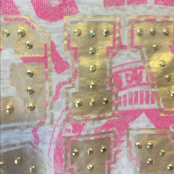 Victoria's Secret PINK studded burnout tee - Picture 3 of 4