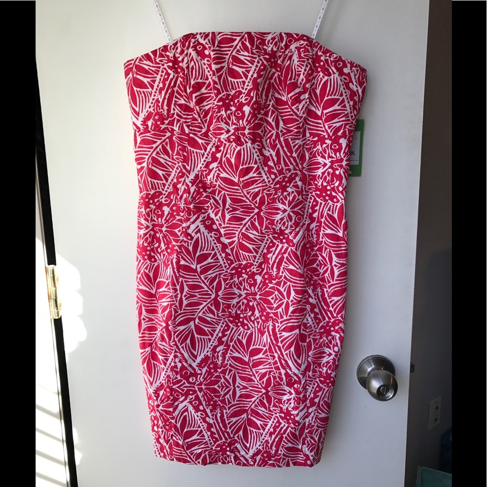 NWT Lilly Franco Dress Punch Pink Stamped Size 4