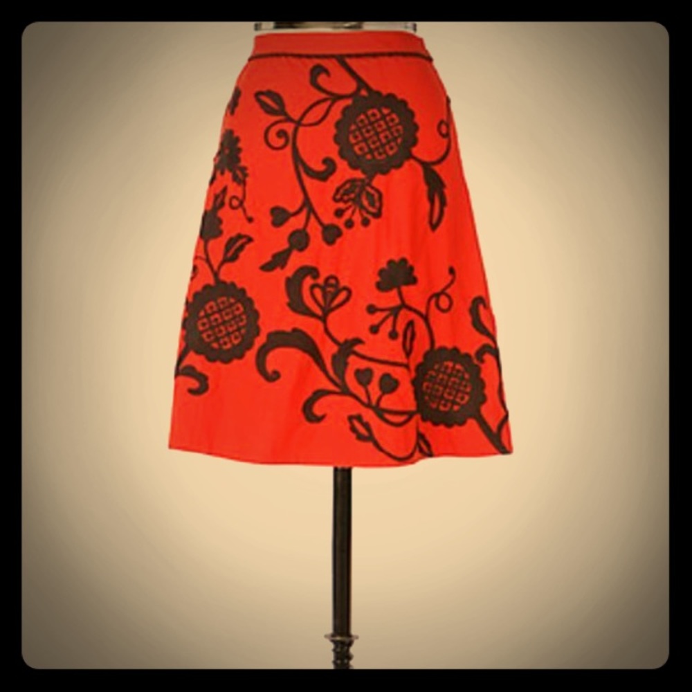 🎊ON SALE🎊Anthropologie Lithe embroidered skirt