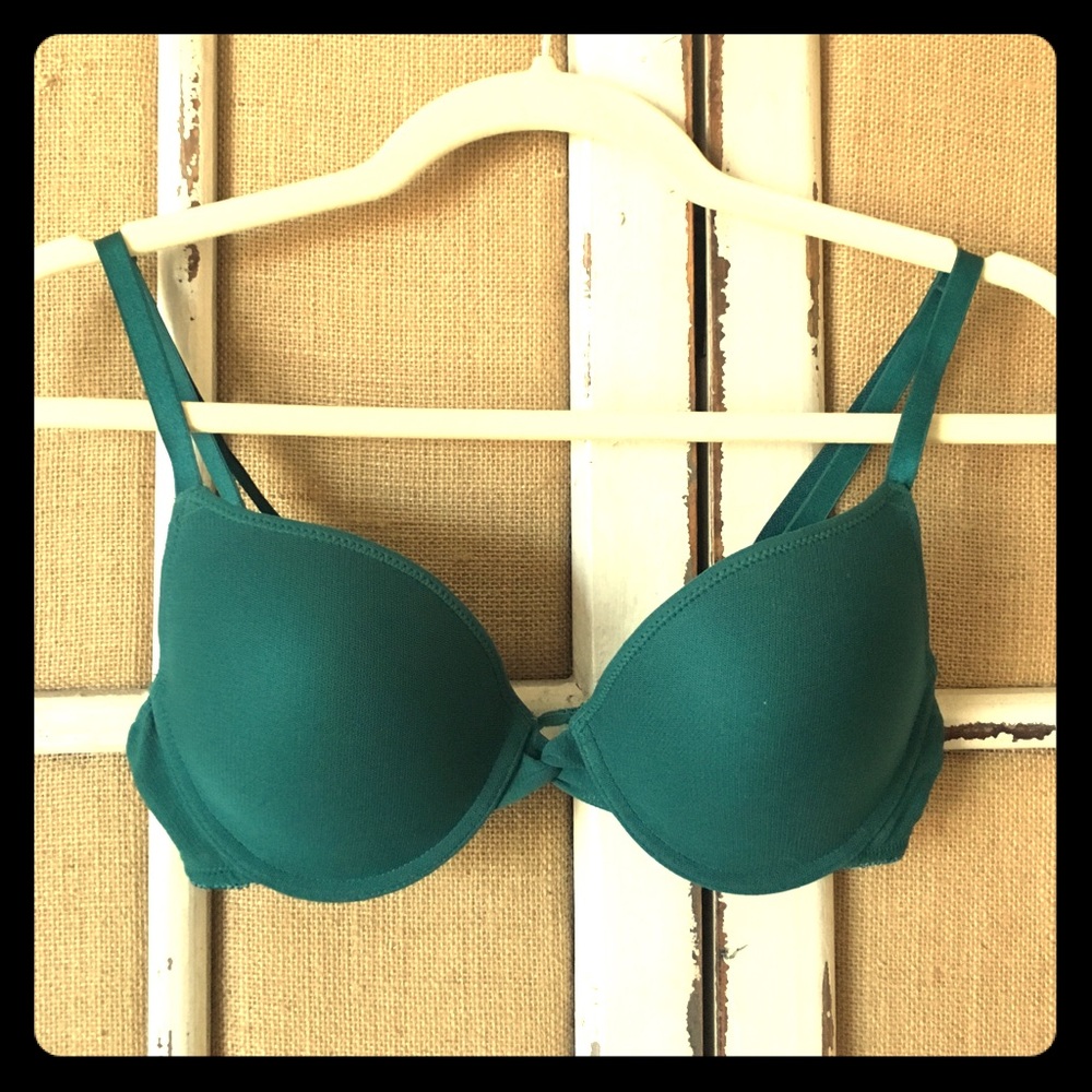 On Gossamer Mesh Bump-It-Up Bra (Hunter Green)
