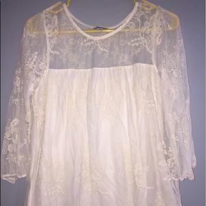 White floral top