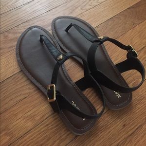 Never worn black and brown sandal