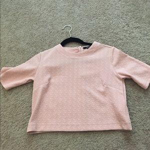 Peach textured crop top