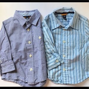 Two Boys Gap Button Long Sleeve Shirt 12-18 Months