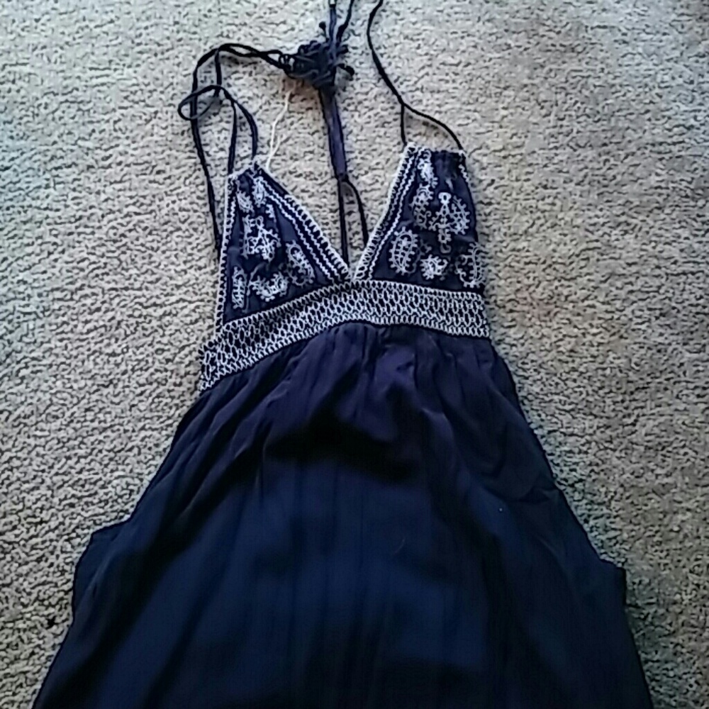 Navy, maxi dress
