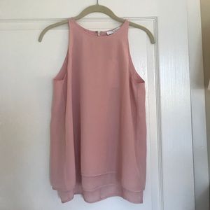 Piperlime Pink Silk Blouse