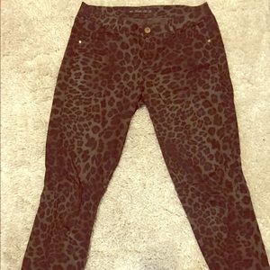Zara leopard skinny pants