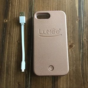 Lumee IPhone 7 plus rose gold case