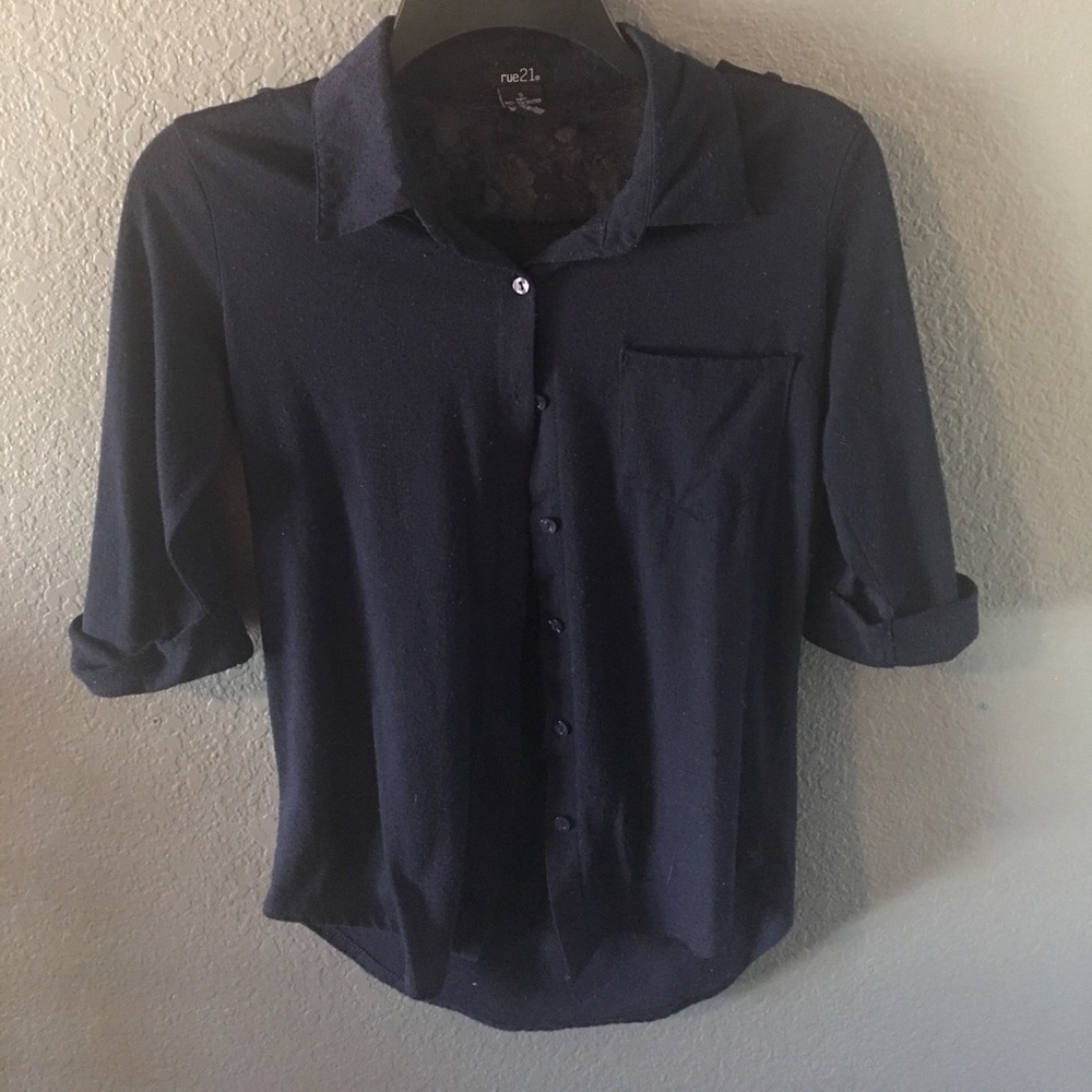 Navy blue blouse