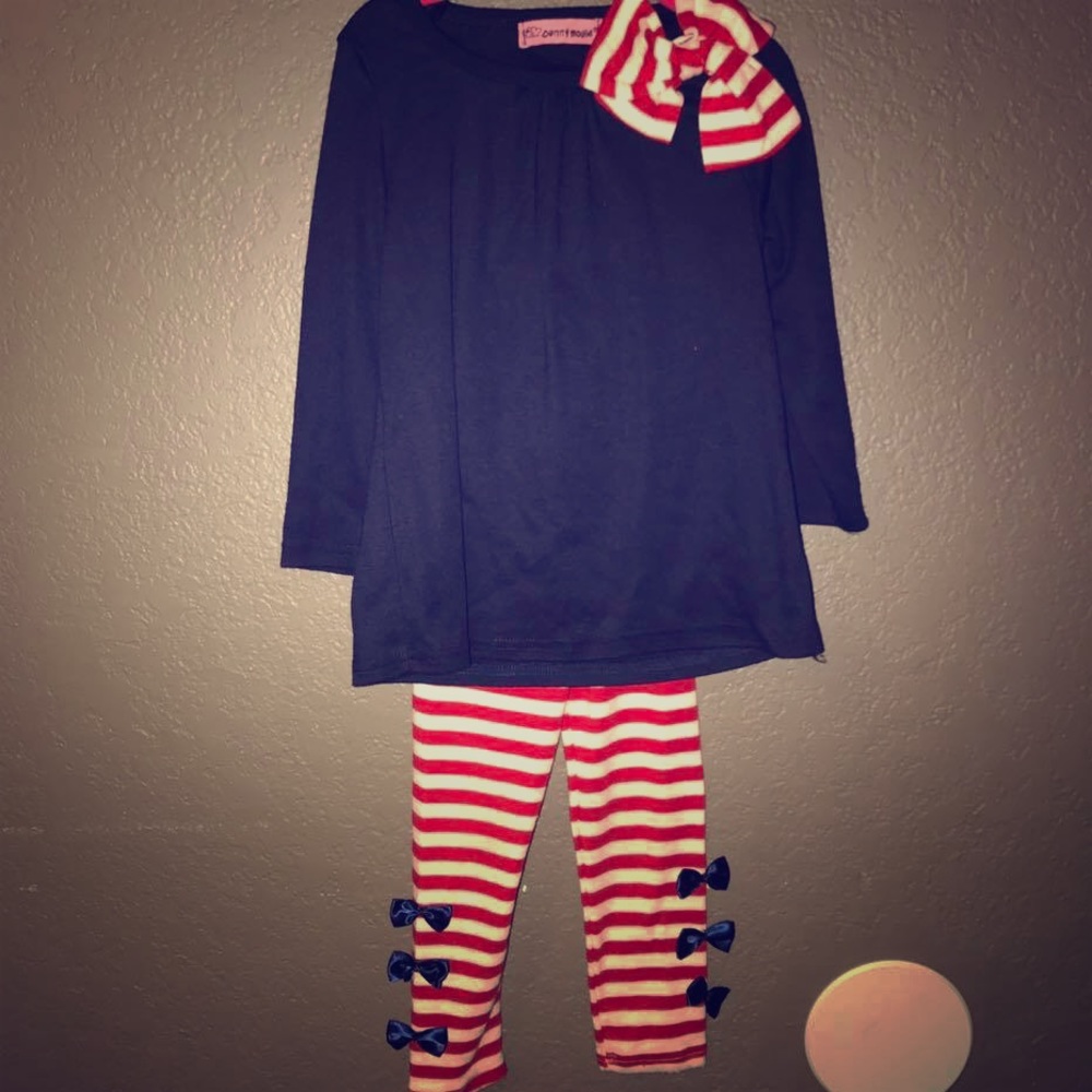 Red, white & Blue Cotten shirt and pant set
