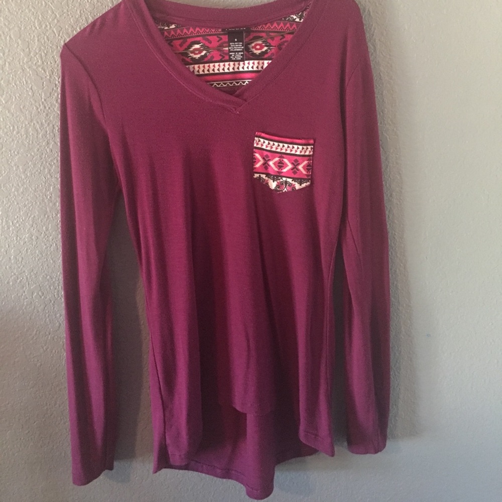 Purple long tribal t shirt