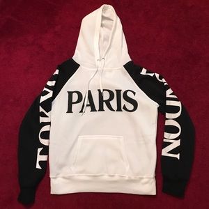 Black/ White Hoodie: Paris, London, Tokyo