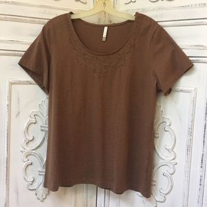 Brown Short Sleeve Shirt