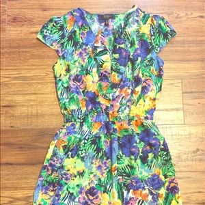 Tropical Jessica Simpson capped sleeve dress