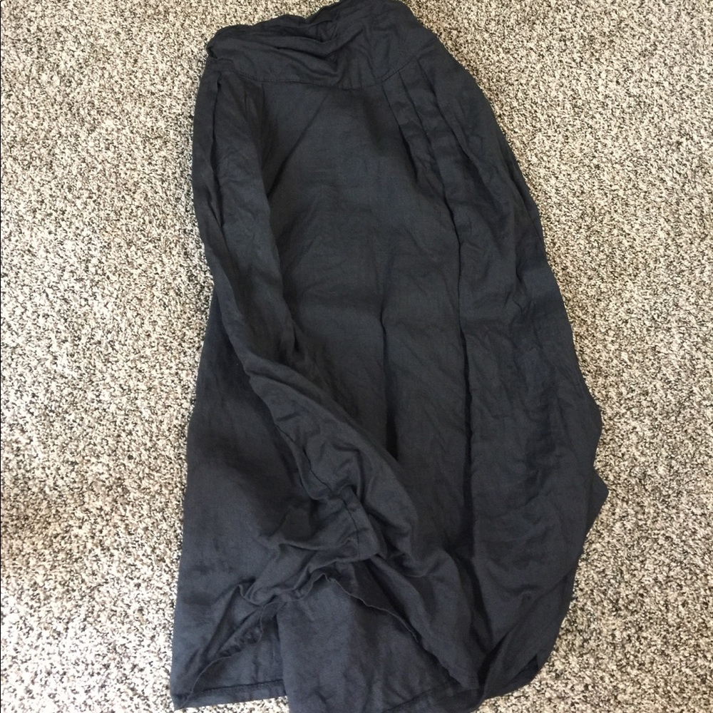 Black Linen Skirt from Rome
