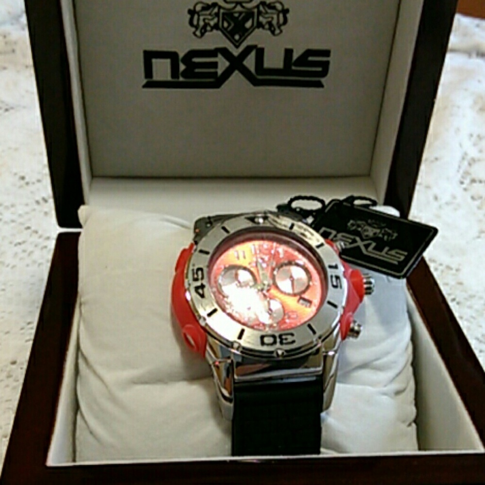 Nexus D7267-10B Watch retails for $395 Swiss Movt.