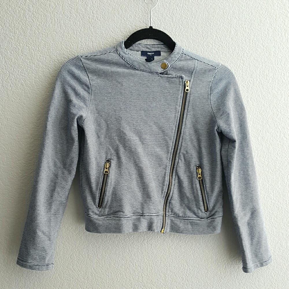 Gap Kids Striped Motorcycle Jacket