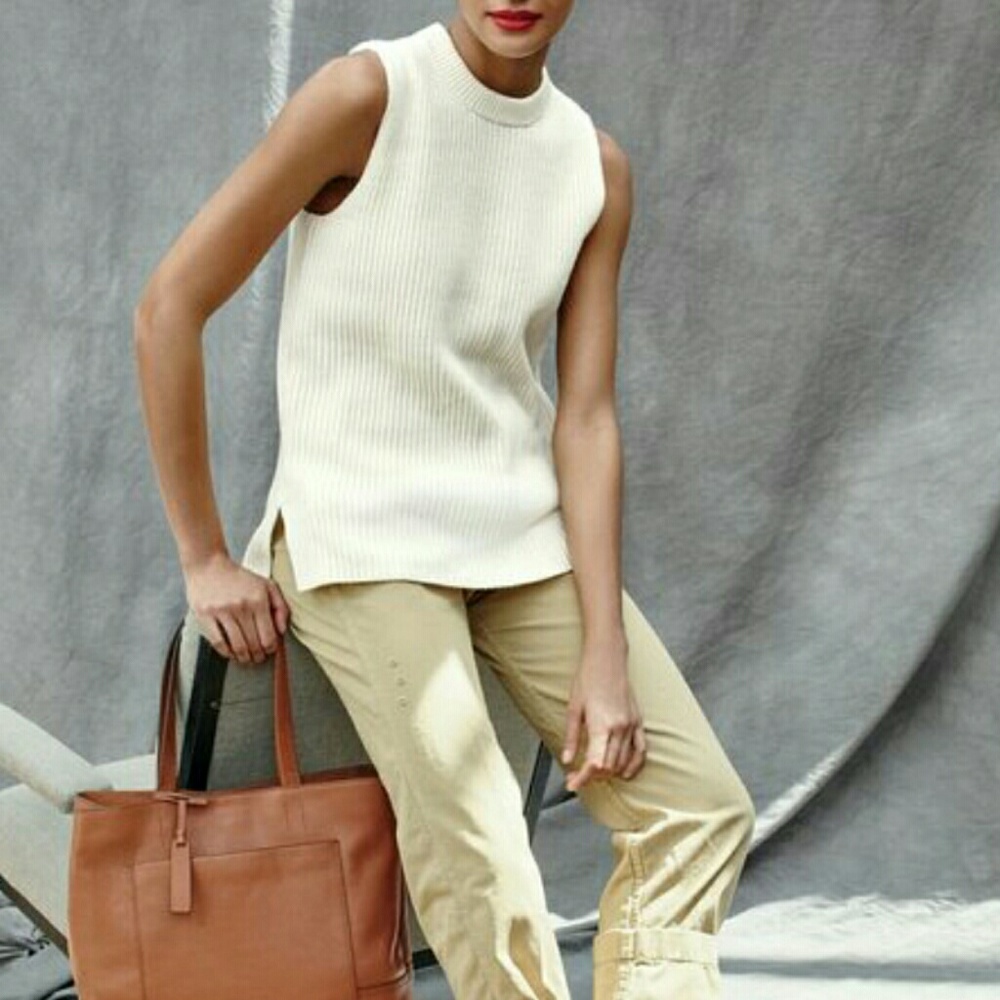 J.Crew Gray Tunic Short Sleeve Sweater