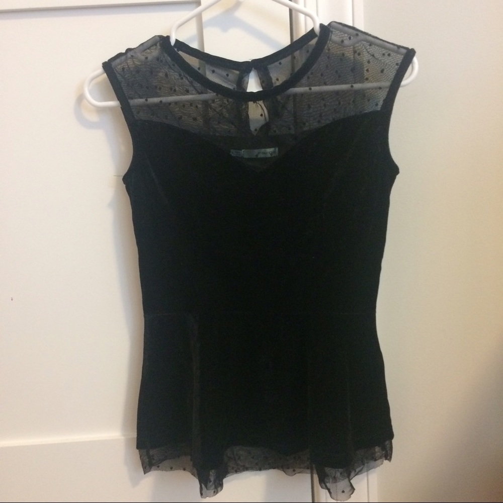 Maurices velvet peplum top