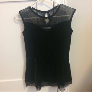 Maurices velvet peplum top