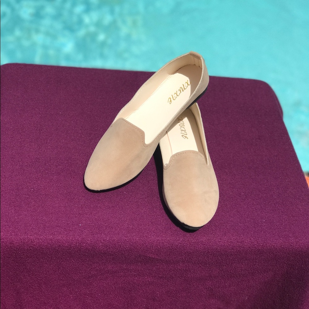 Faux Suade Loafers Shoes