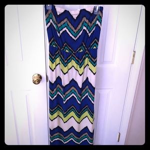 Strapless maxi dress