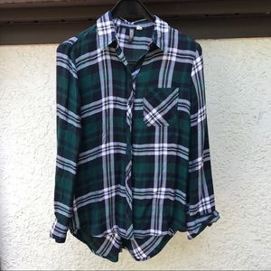 Allison Joy lightweight plaid shirt.