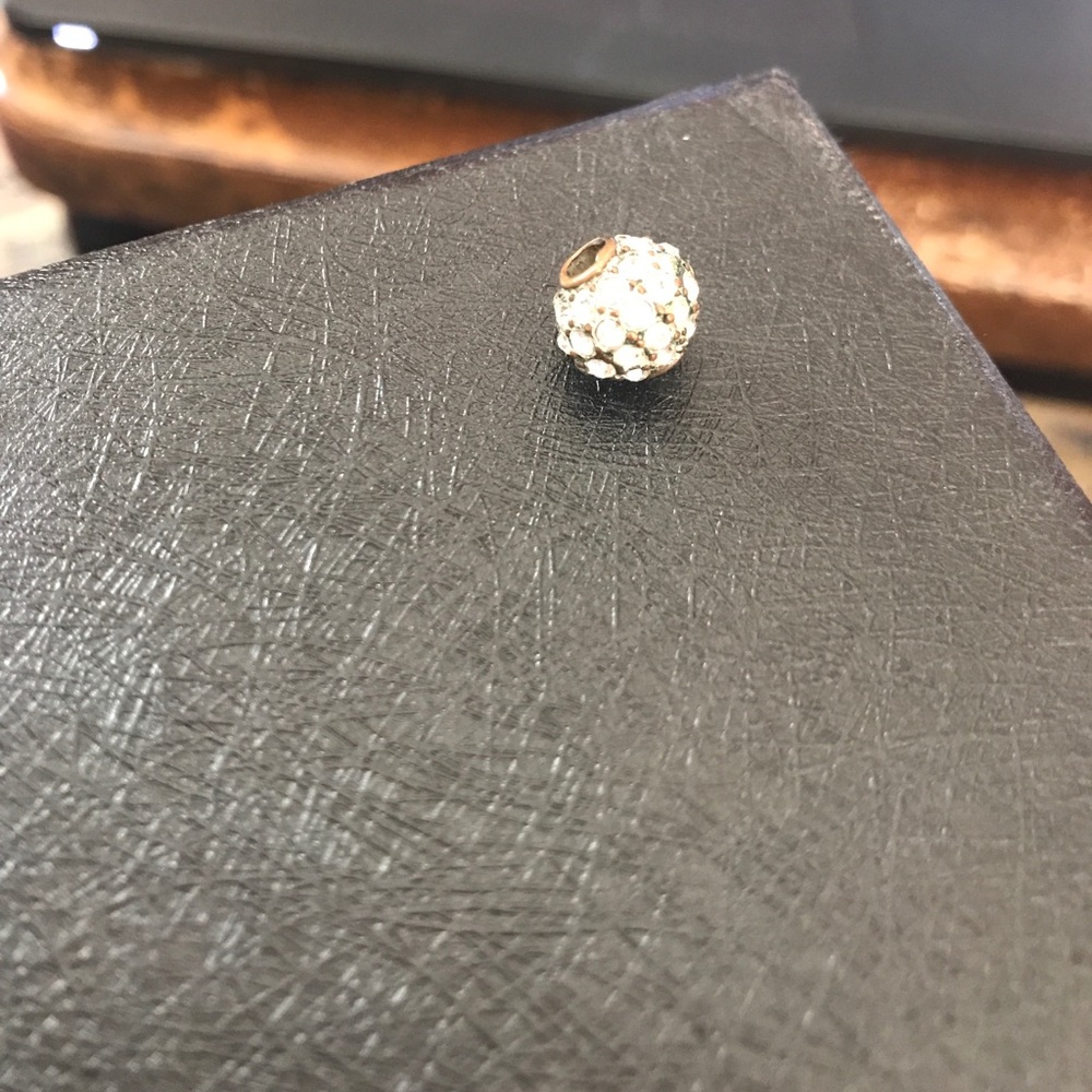 Diamond and silver bead