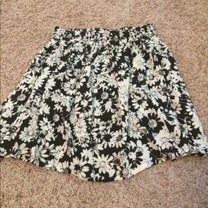 Flower printed skirt