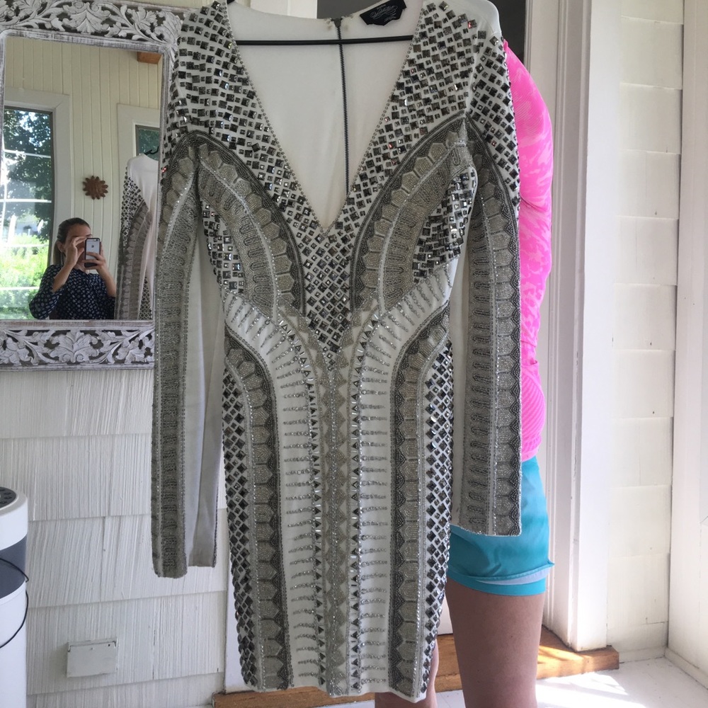 BEBE beaded cocktail dress