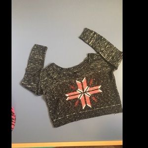 Knit crop sweater,