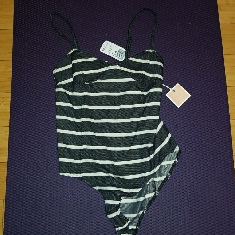 Forever 21 Striped Bodysuit