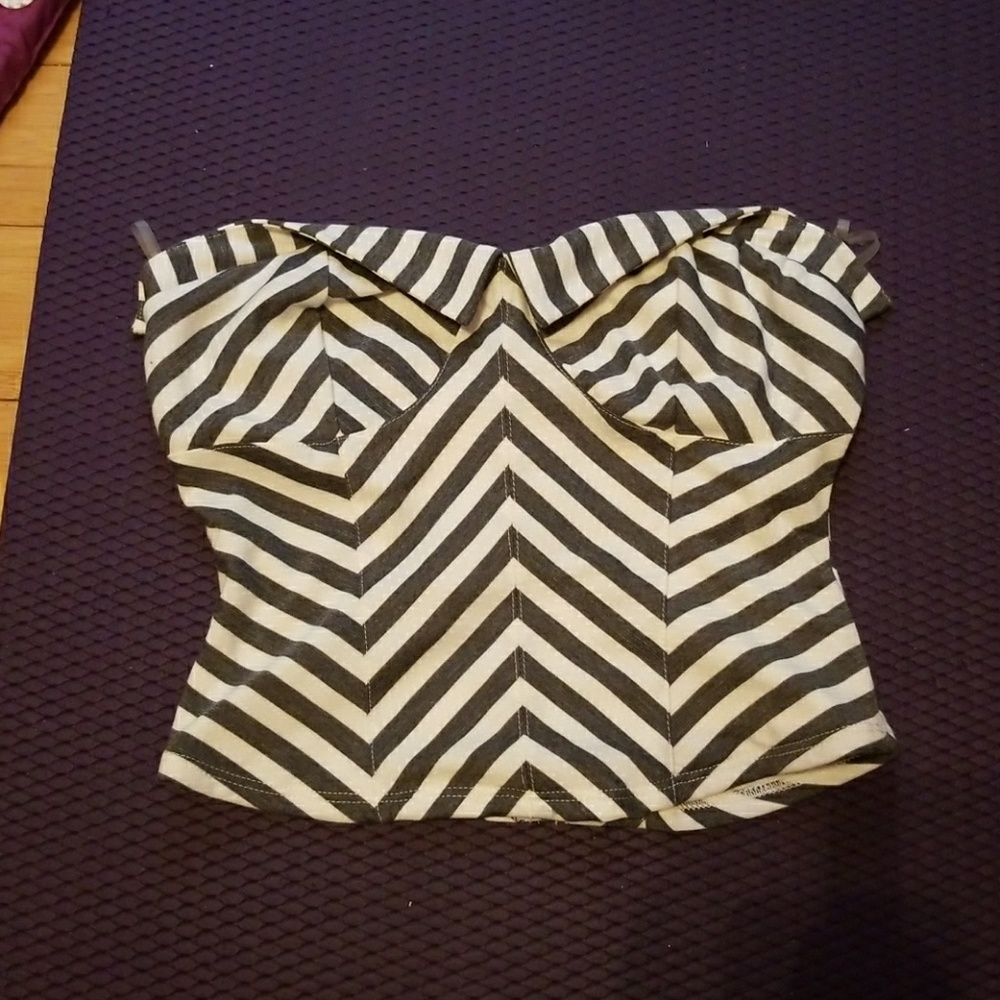 Urban Outfitters Striped Strapless Top