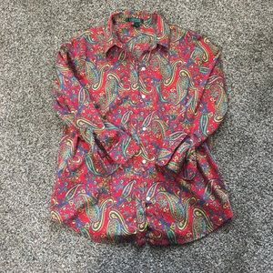 Lauren by Ralph Lauren Paisley Print Blouse