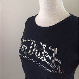 Vintage Fitted Embellished Von Dutch Tee