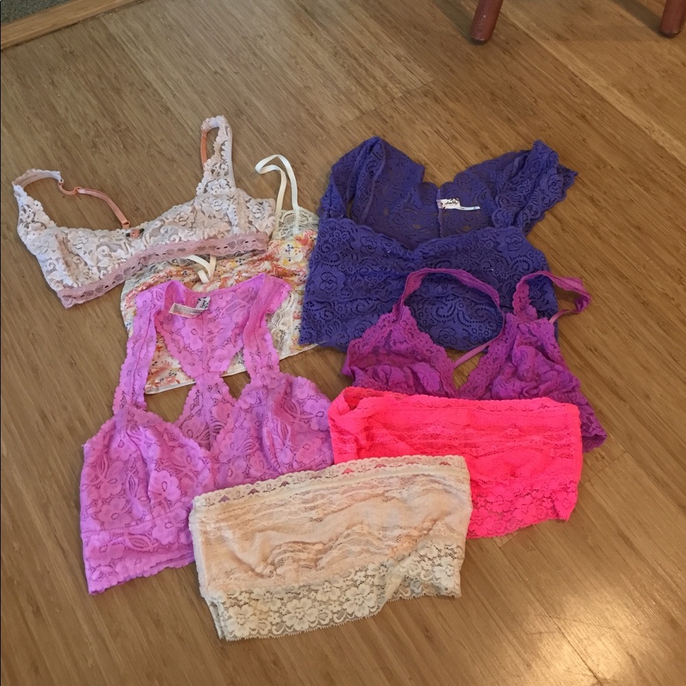 Blush / rose color / purple / pink bras