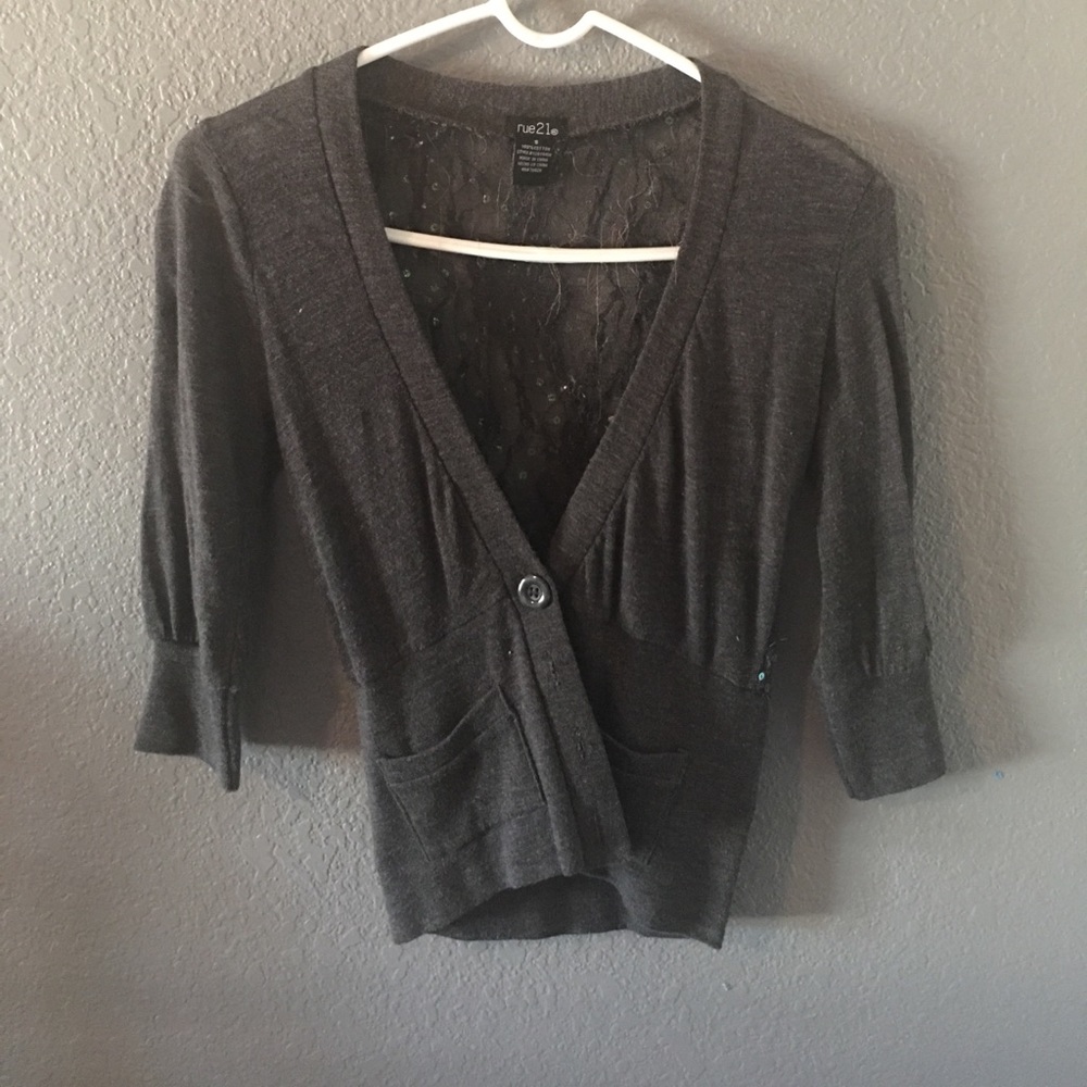 Grey cardigan
