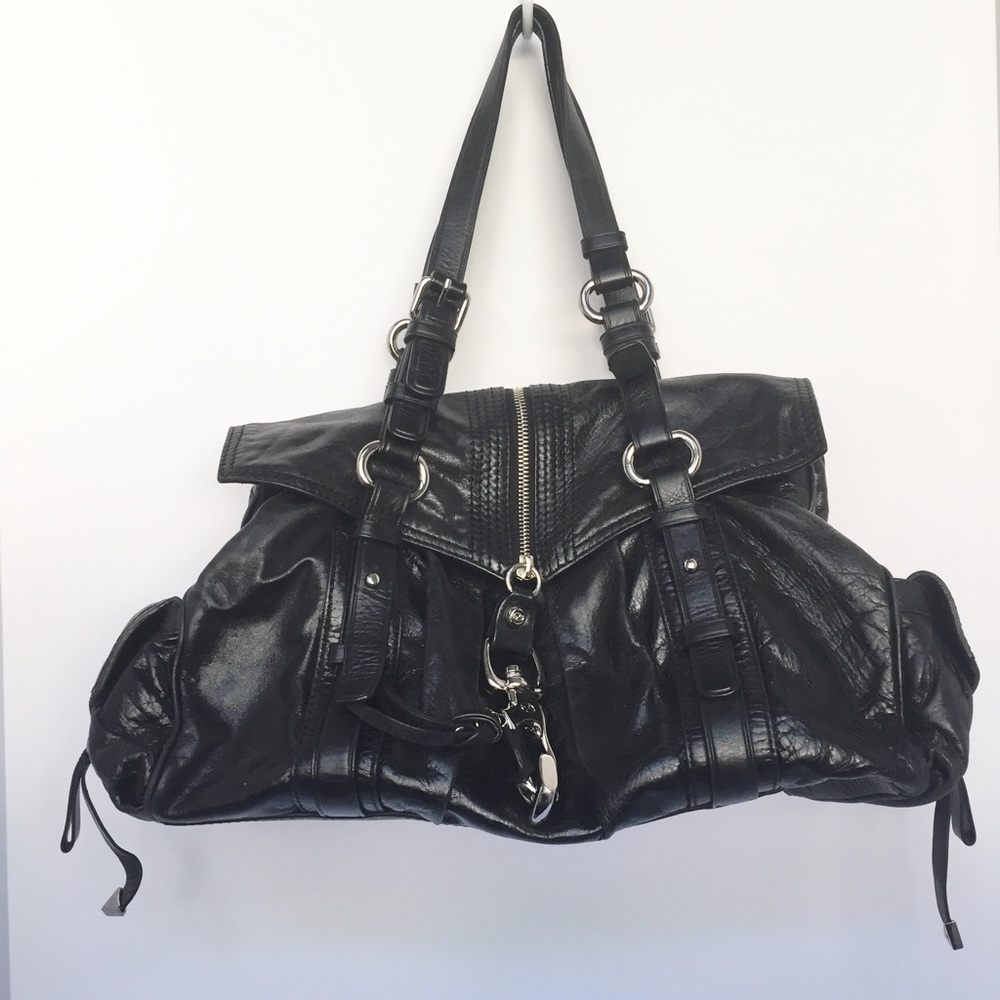 🎈SOLD🎈Francesco Biasia Black Leather Bag