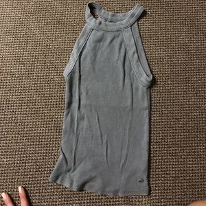 Grey cropped tank top