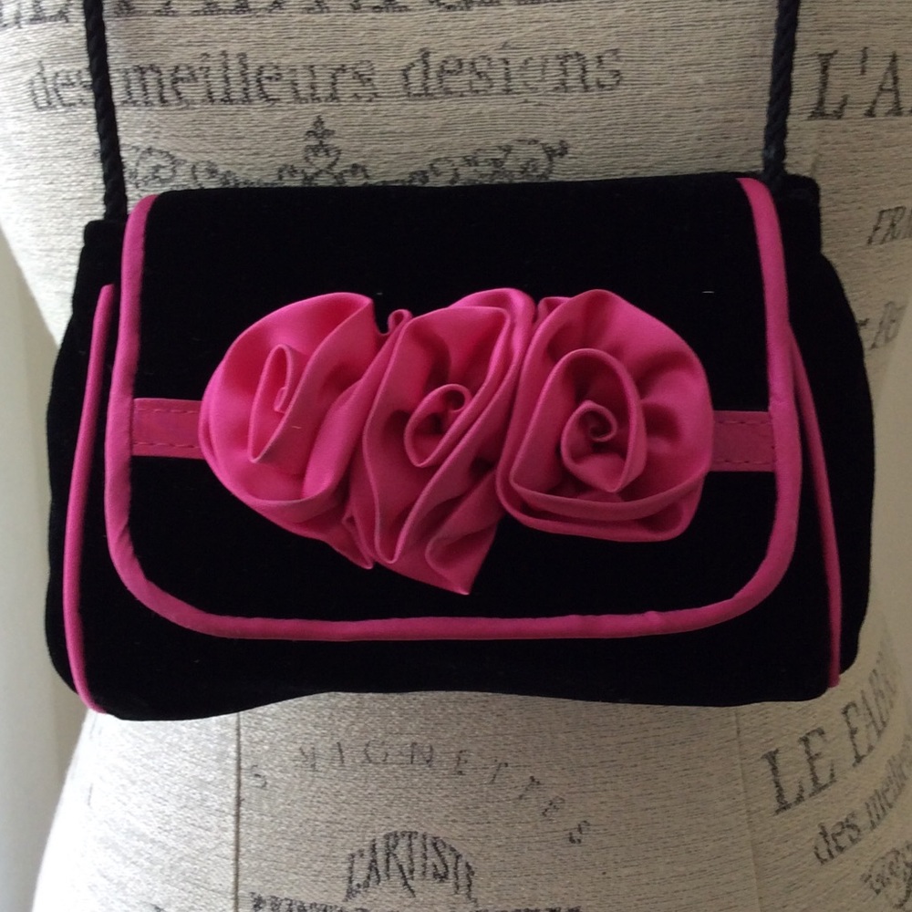 👛 Set of 3 Girl's Velvet Handbags - Picture 2 of 5