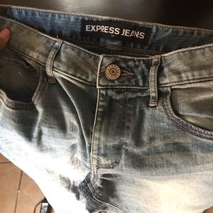 Express Stella low rise denim jeans