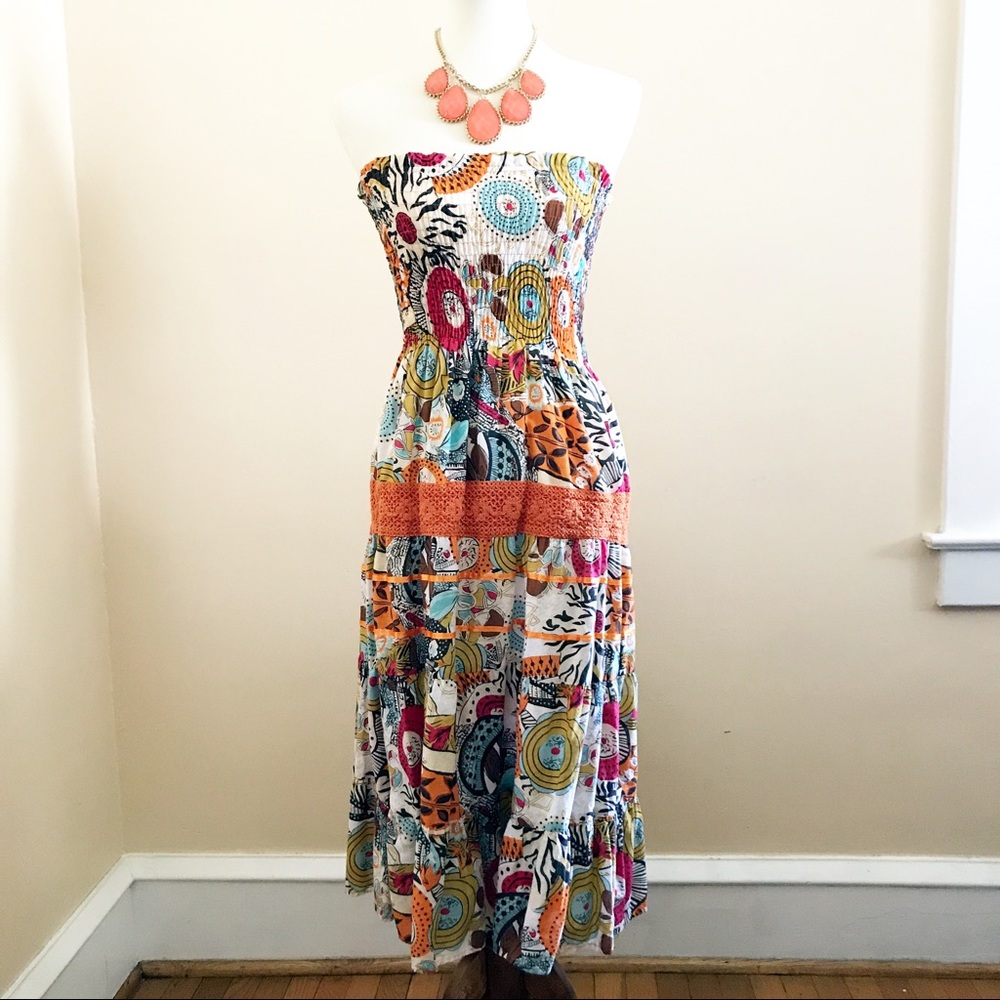 Strapless Midi Dress