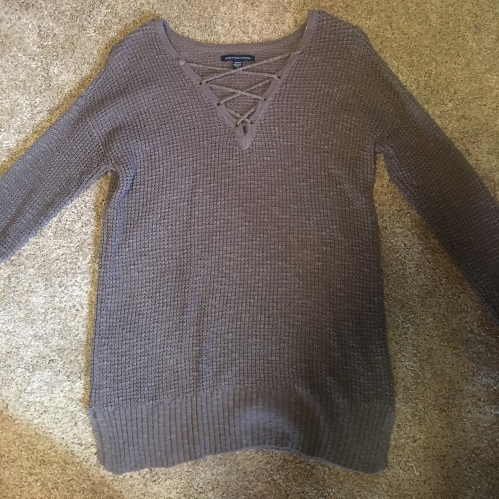 A brown sweater
