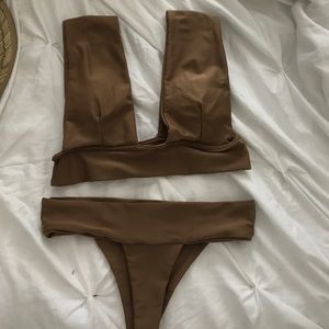 NWT Brown swim suit  from ZAFUL