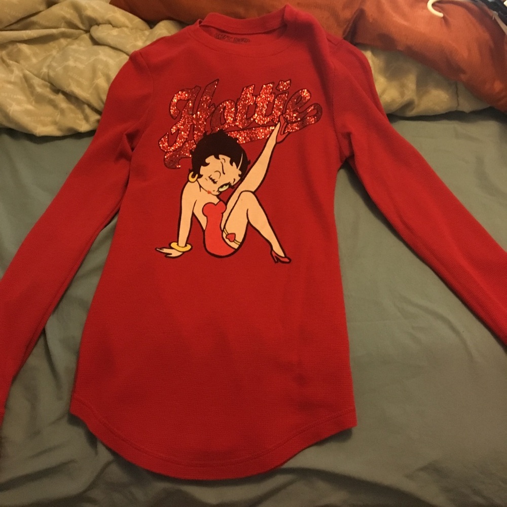 Betty boob long sleeved shirt
