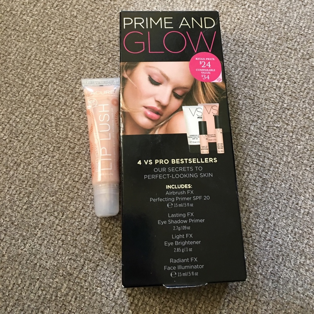 ‼️price reduced‼️VS prime/glow & Acure lip lush