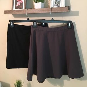 💲Sold! - F21 skater skirt + H&M mini skirt